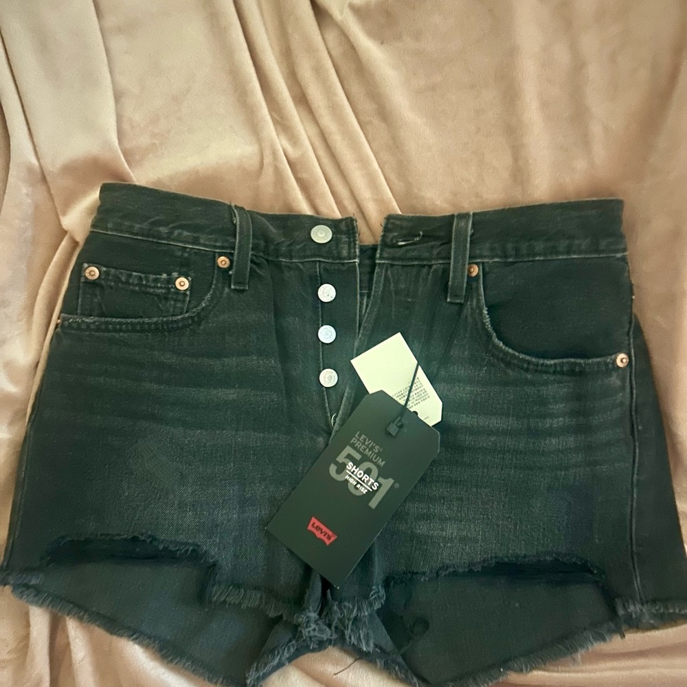 Levi's Premium Charcoal Denim Shorts